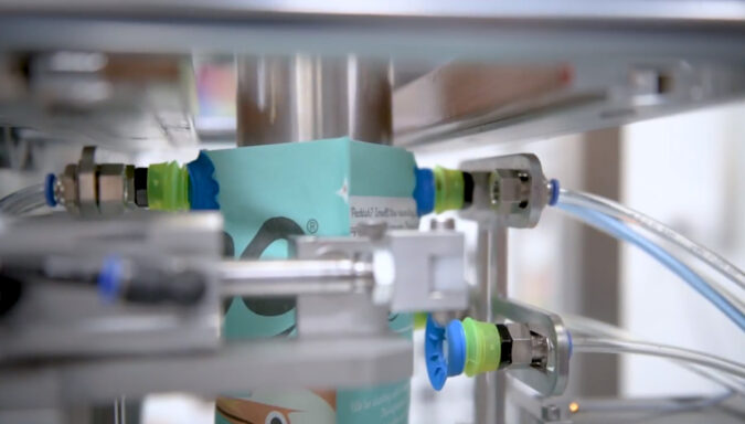 Automatic pouch-filling system